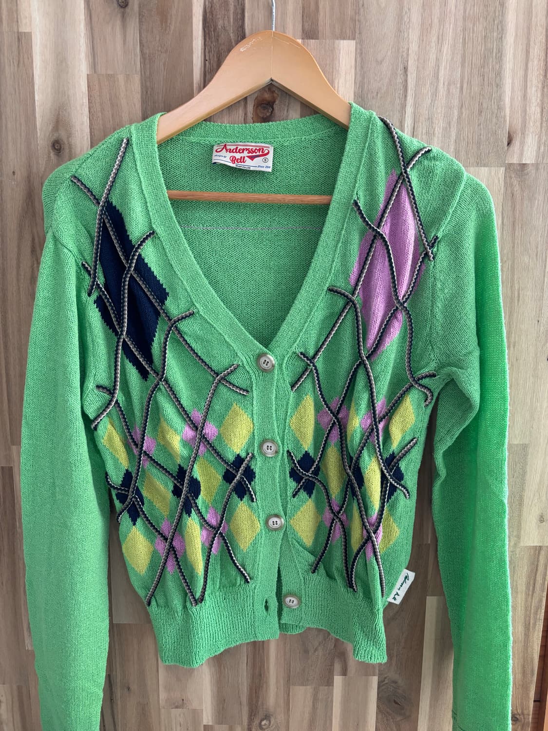 앤더슨벨 아가일 가디건 상품이미지1