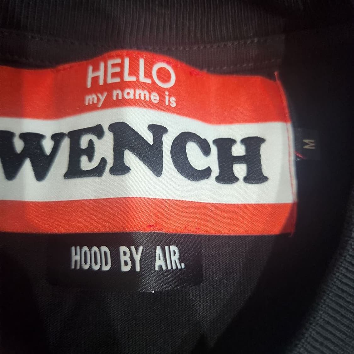 [M]후드바이에어 블랙 WENCH 라운드 티셔츠 상품이미지7