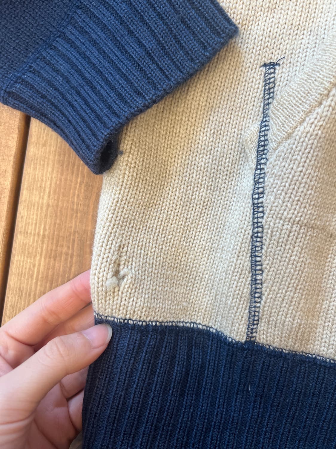 히스테릭글래머 네이비 니트 후드티 상품이미지9