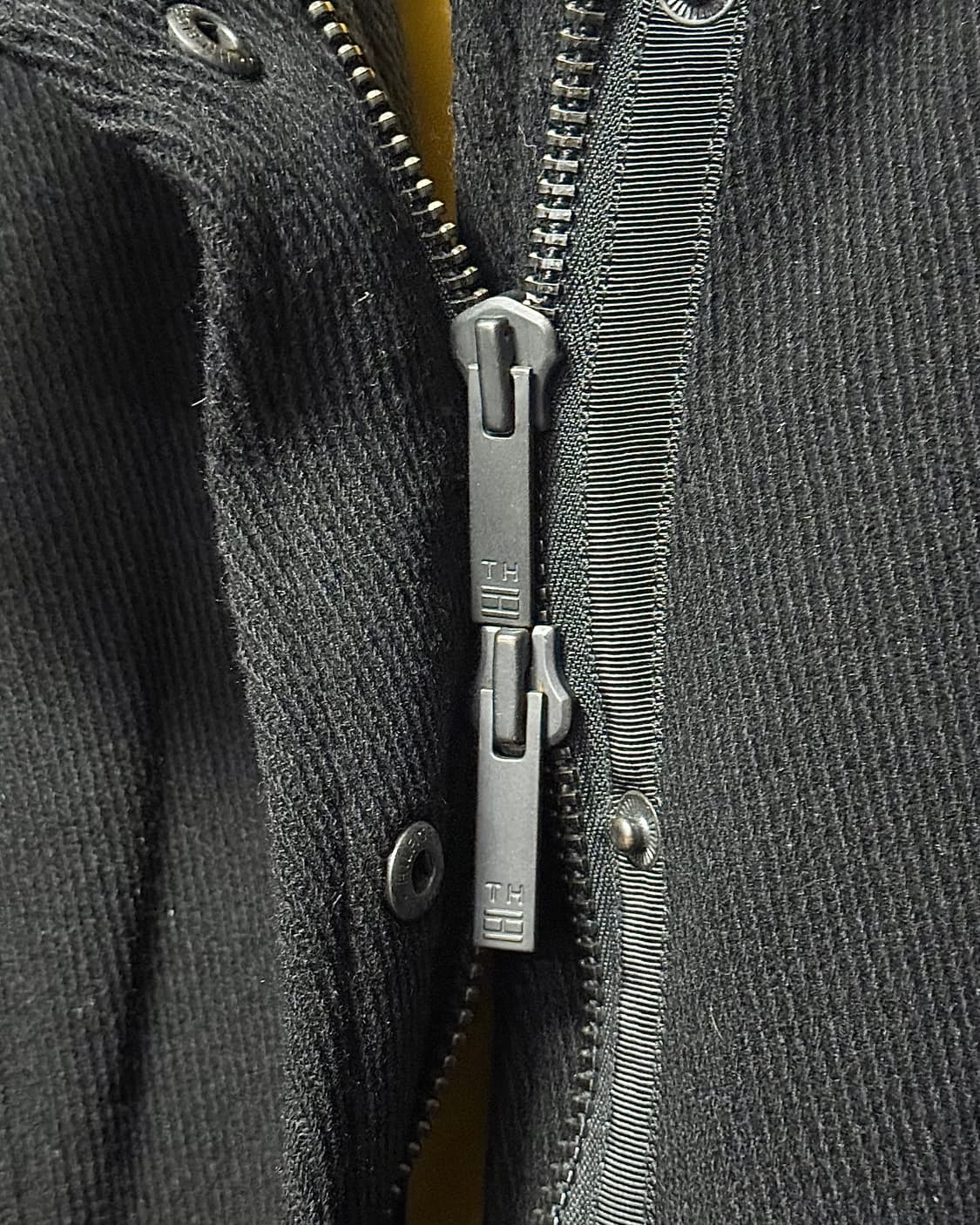 타미 힐피거 골덴 코듀로이 집업 숏 코트 누빔 하이넥 차이나 카라 펑크  상품이미지6