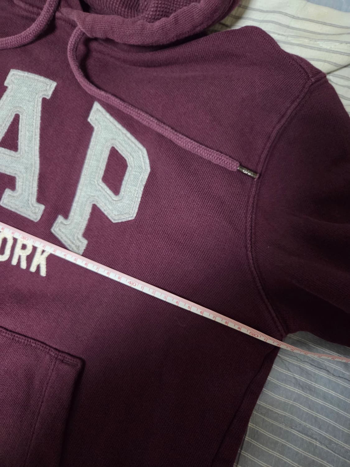 갭 뉴욕 버건디 후드티 상품이미지4
