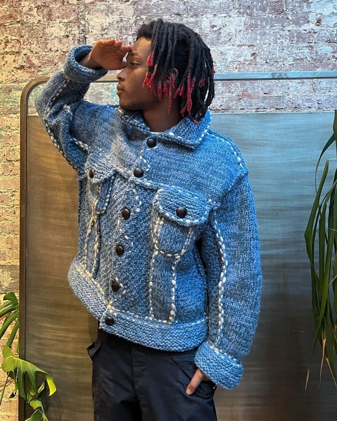 KAPITAL —울 핸드 니트 코위챤 G-자켓 상품이미지2