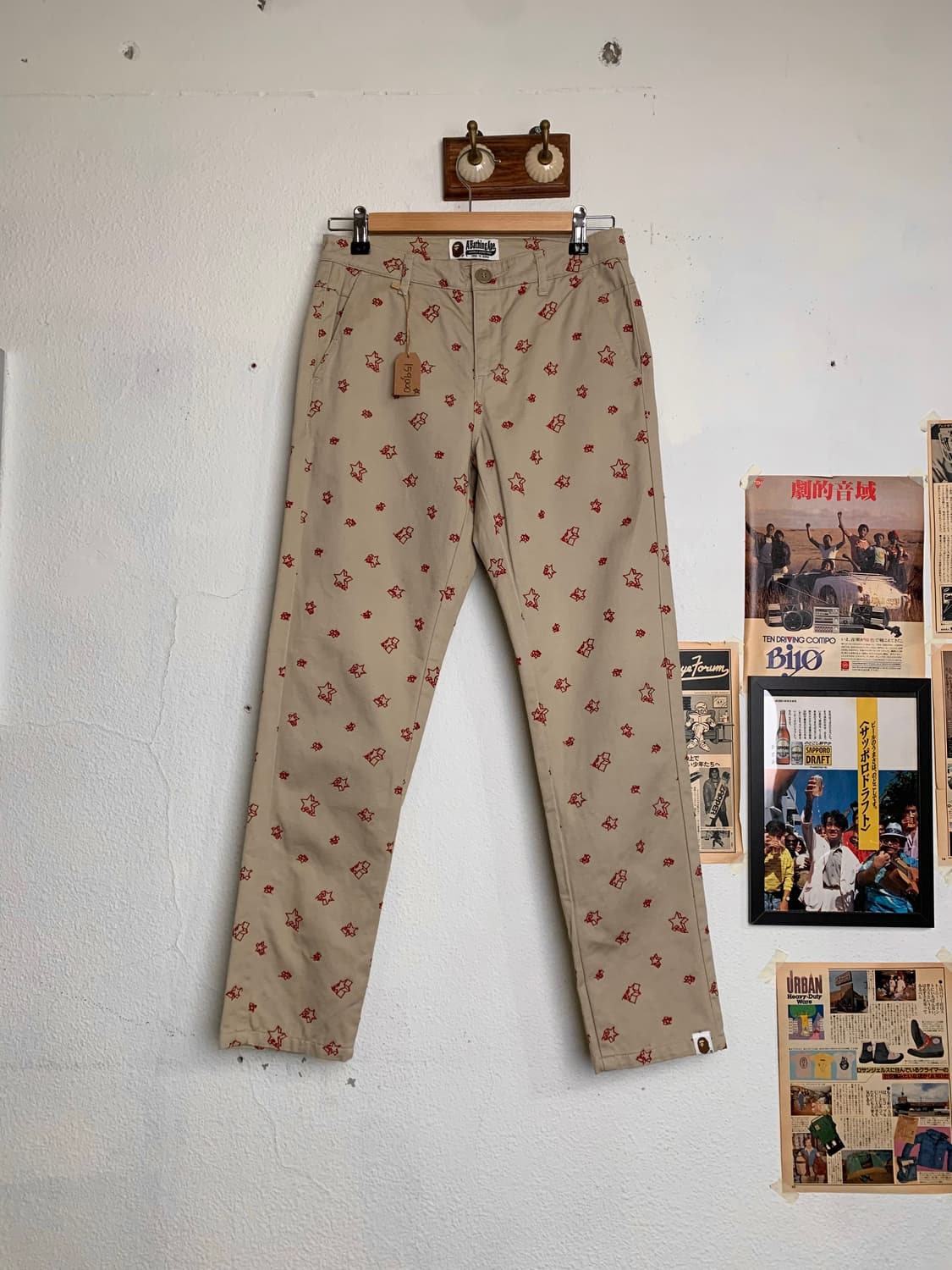 베이프 스타 자수 치노팬츠 상품이미지2