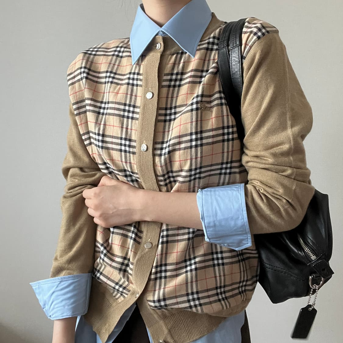 BURBERRY wool check cardigan 상품이미지2