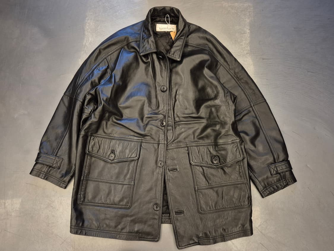 90s Alberto Fabiani 양가죽 하프 자켓 상품이미지1