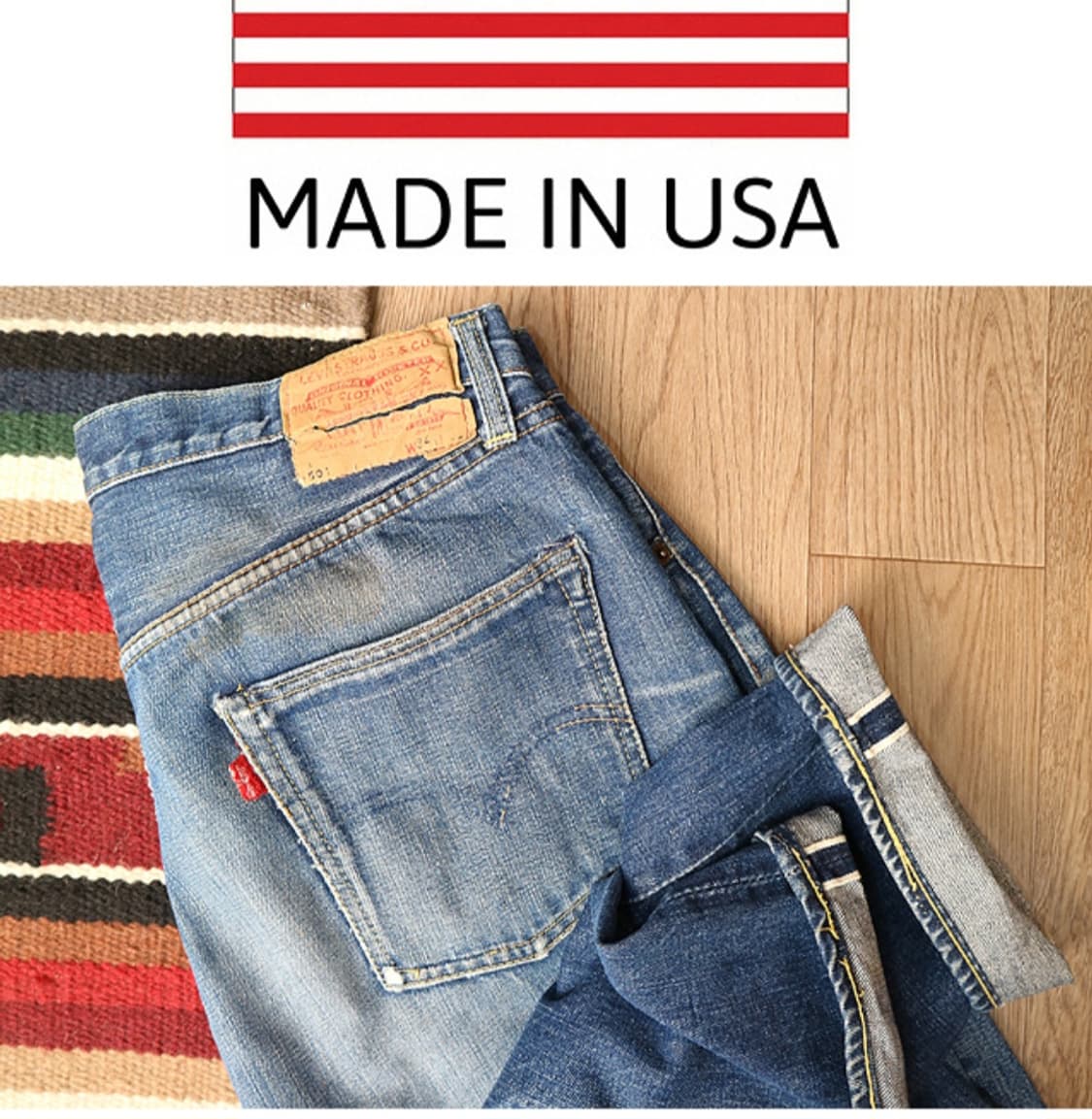 미국 메이드 60s LEVIS 리바이스 501XX A 타입 빅E 빈티지
 상품이미지1