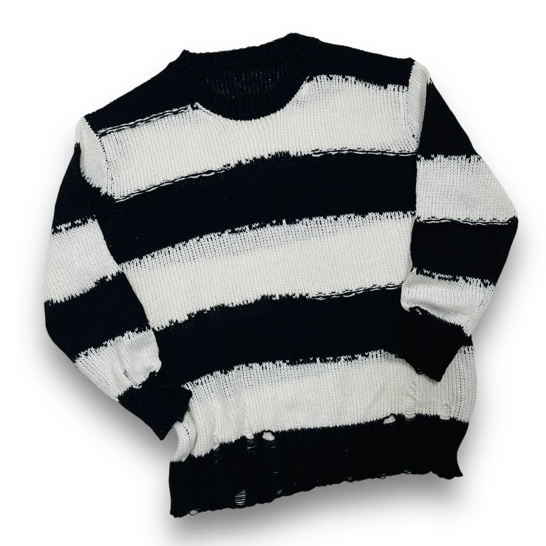 Punk hairy Damage Stripe Knitwear 상품이미지1