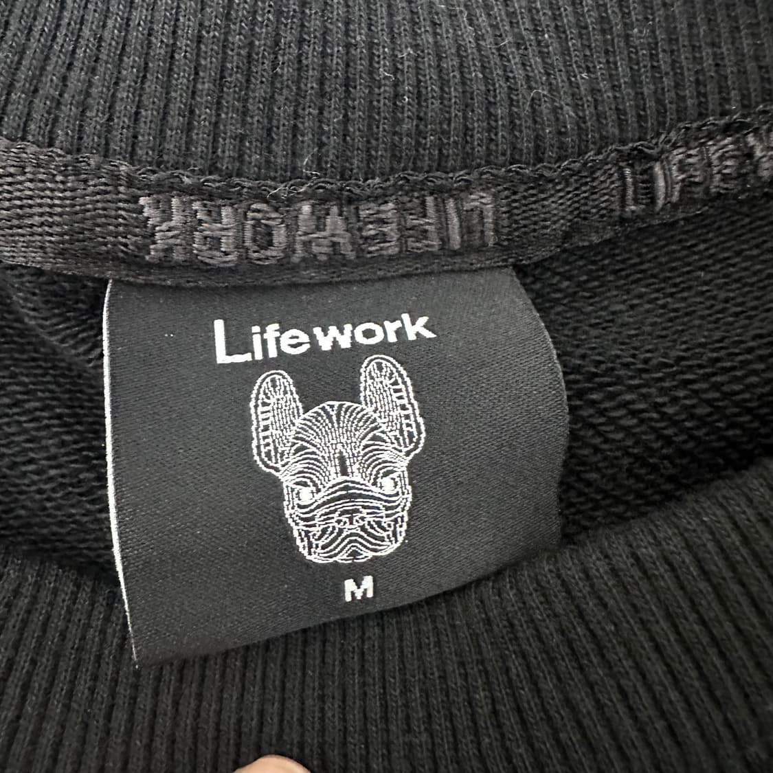 라이프워크 맨투맨 블랙 M 상품이미지3