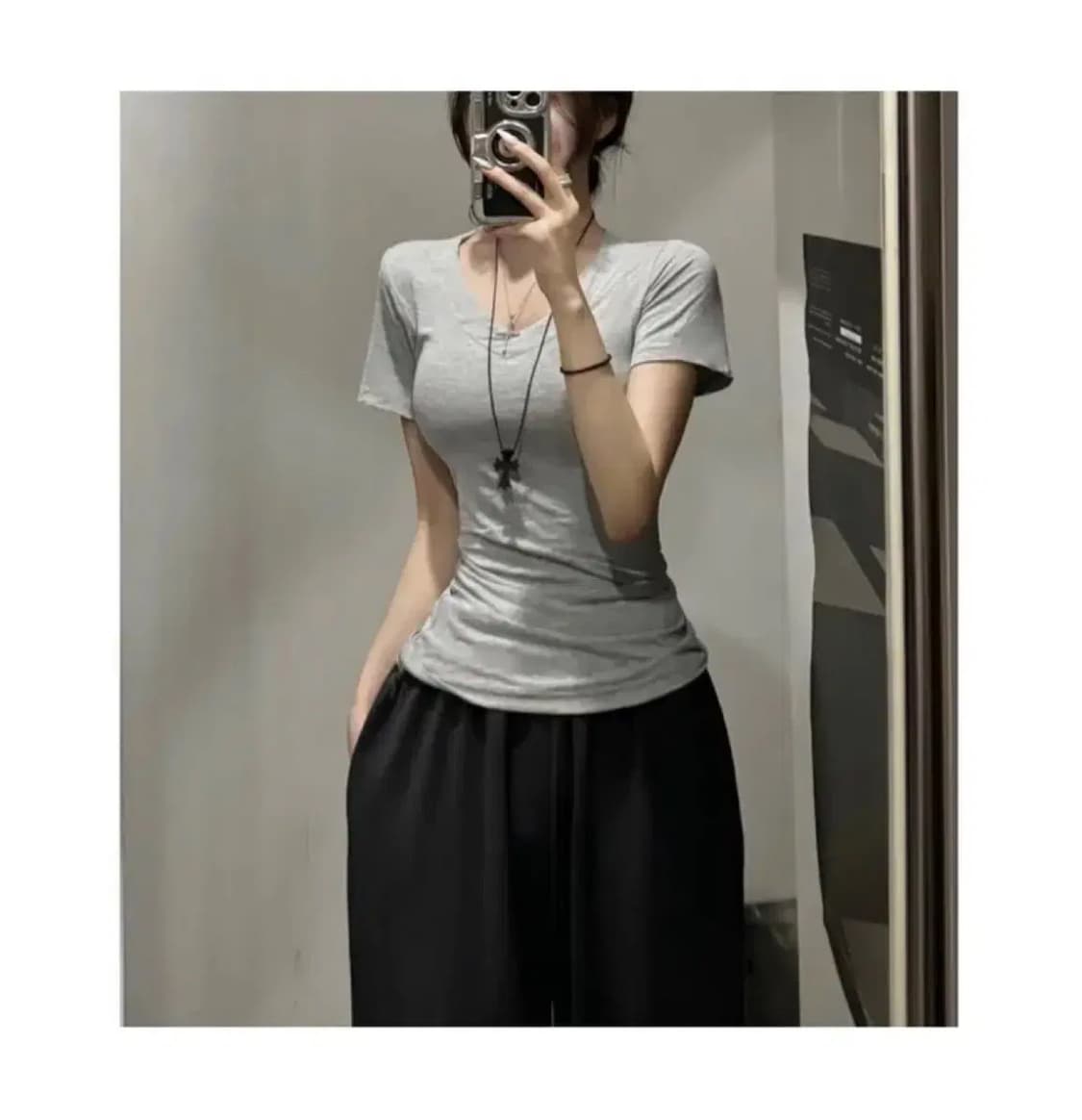 딱붙 반팔티 상품이미지1