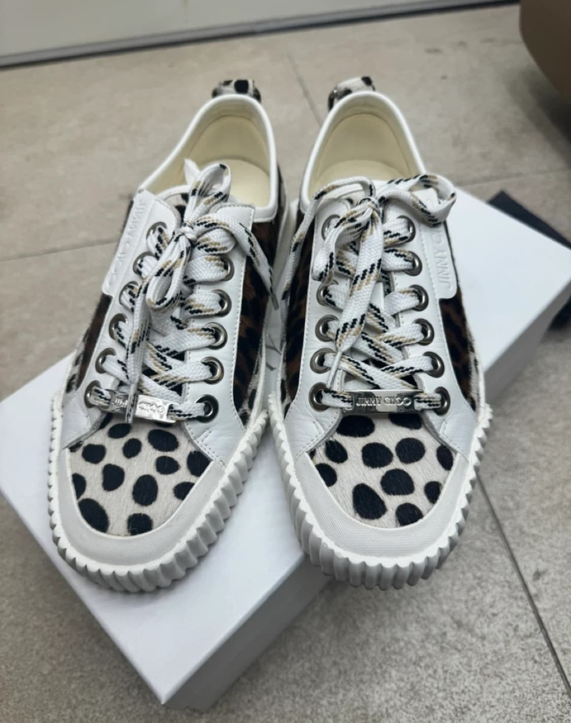 Jimmy Choo leopard pattern sneakers 상품이미지4
