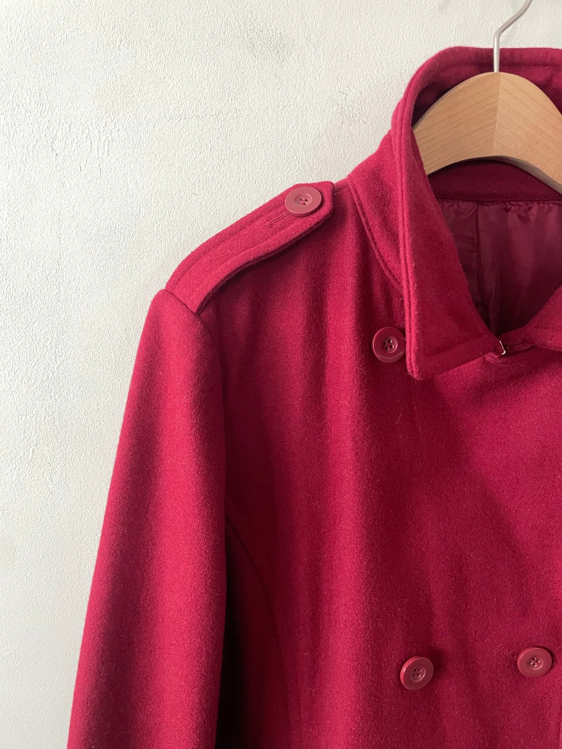 vintage red pea coat 상품이미지3