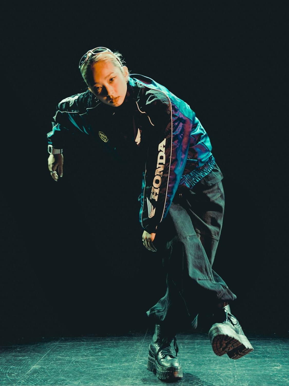 혼다 스터드 윙 워싱 후드집업 다크레드 상품이미지10