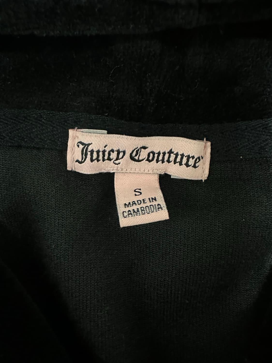 쥬시 꾸뛰르 벨벳 블랙 후드집업 상품이미지6