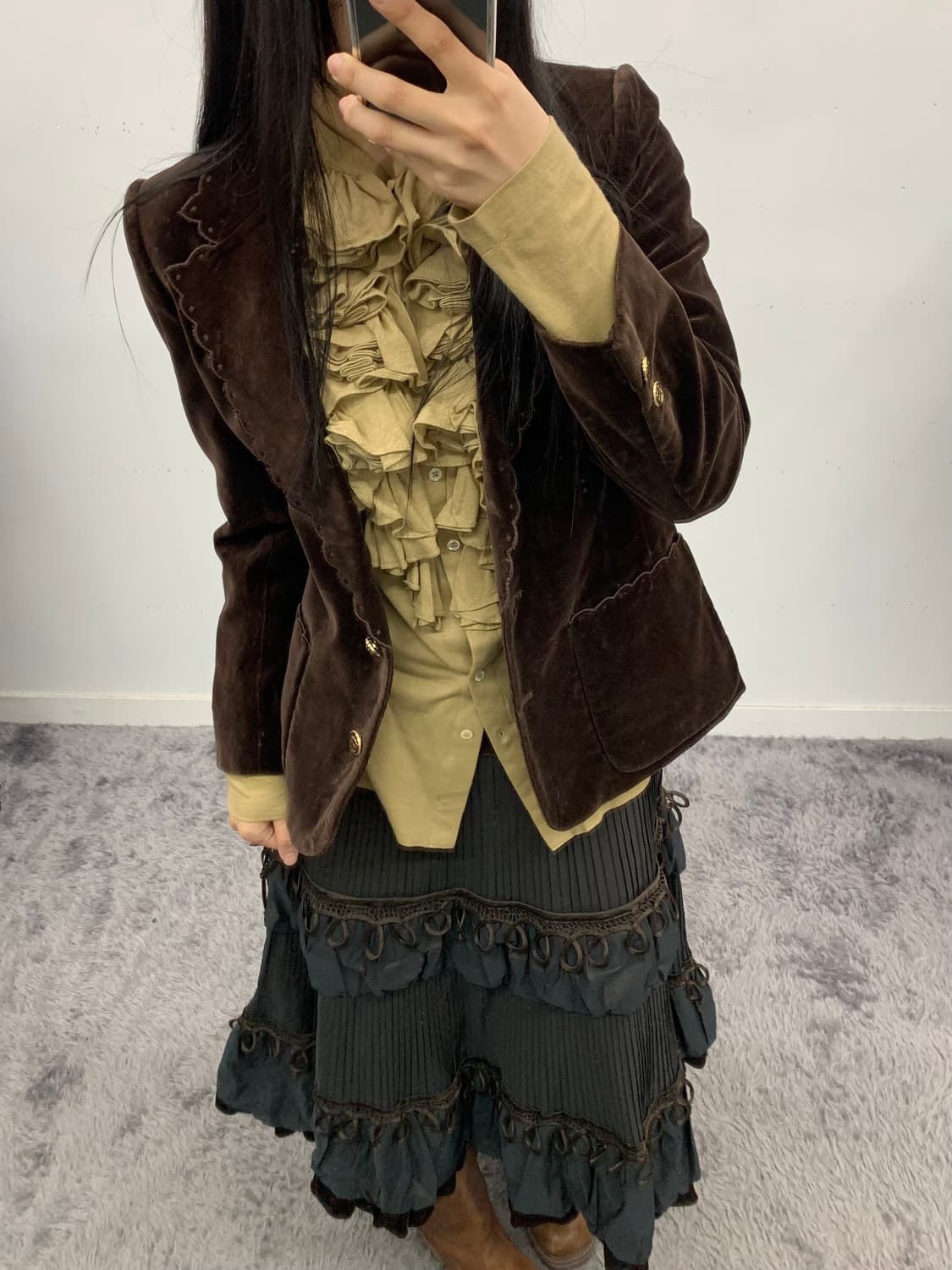 벨루아 브라운 자켓 상품이미지1