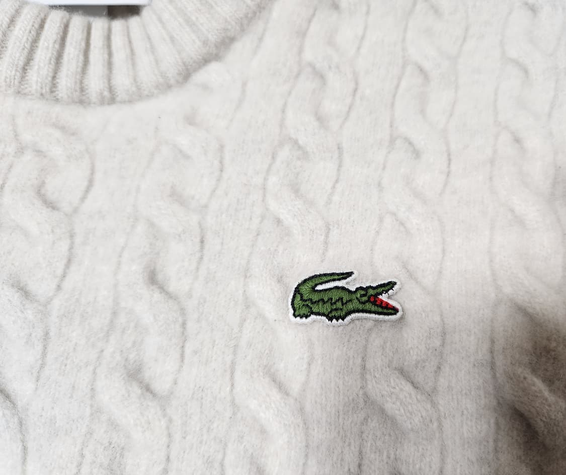 라코스테 쥬니어 케이블 풀오버 라운드 니트, 스웨터 80 상품이미지3