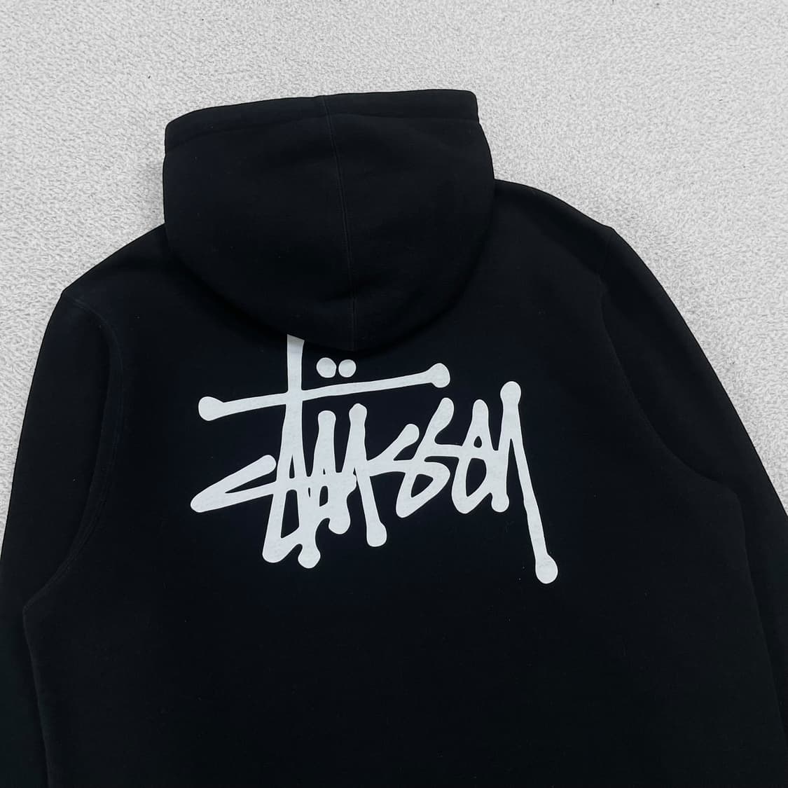 스투시 Stussy 베이직 로고 후드집업 블랙 상품이미지4