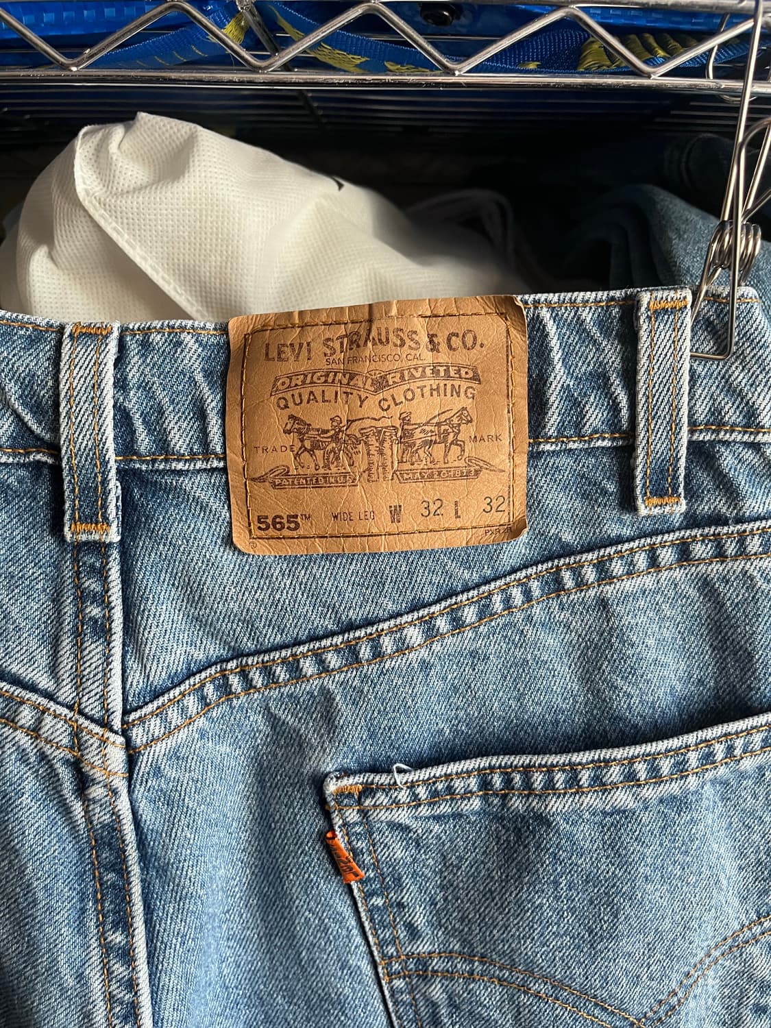 90s usa 리바이스 565 와이드 레그 상품이미지4