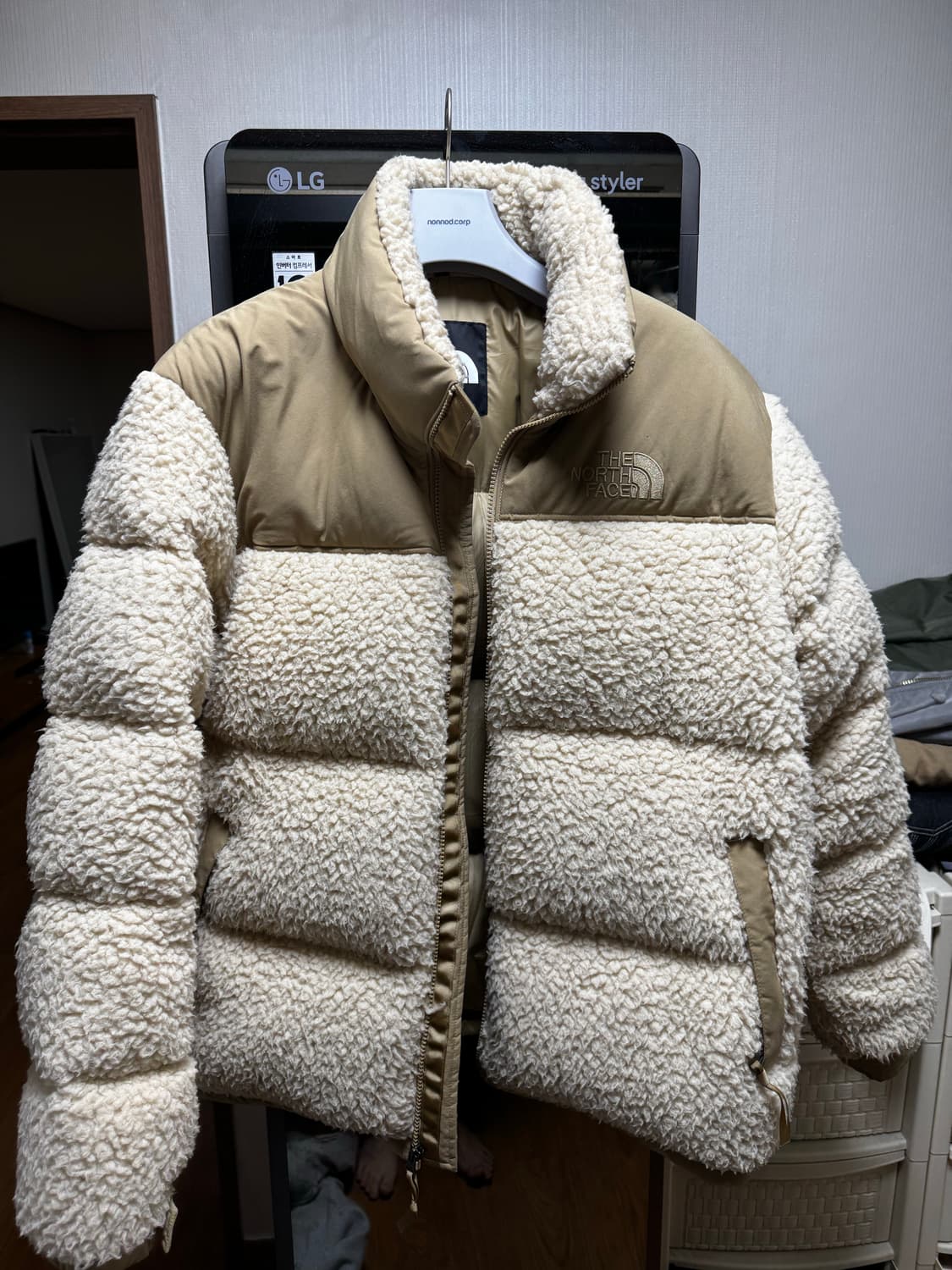 노스페이스 쉐르파 눕시 패딩 샌드 us xl asia xxl 상품이미지1