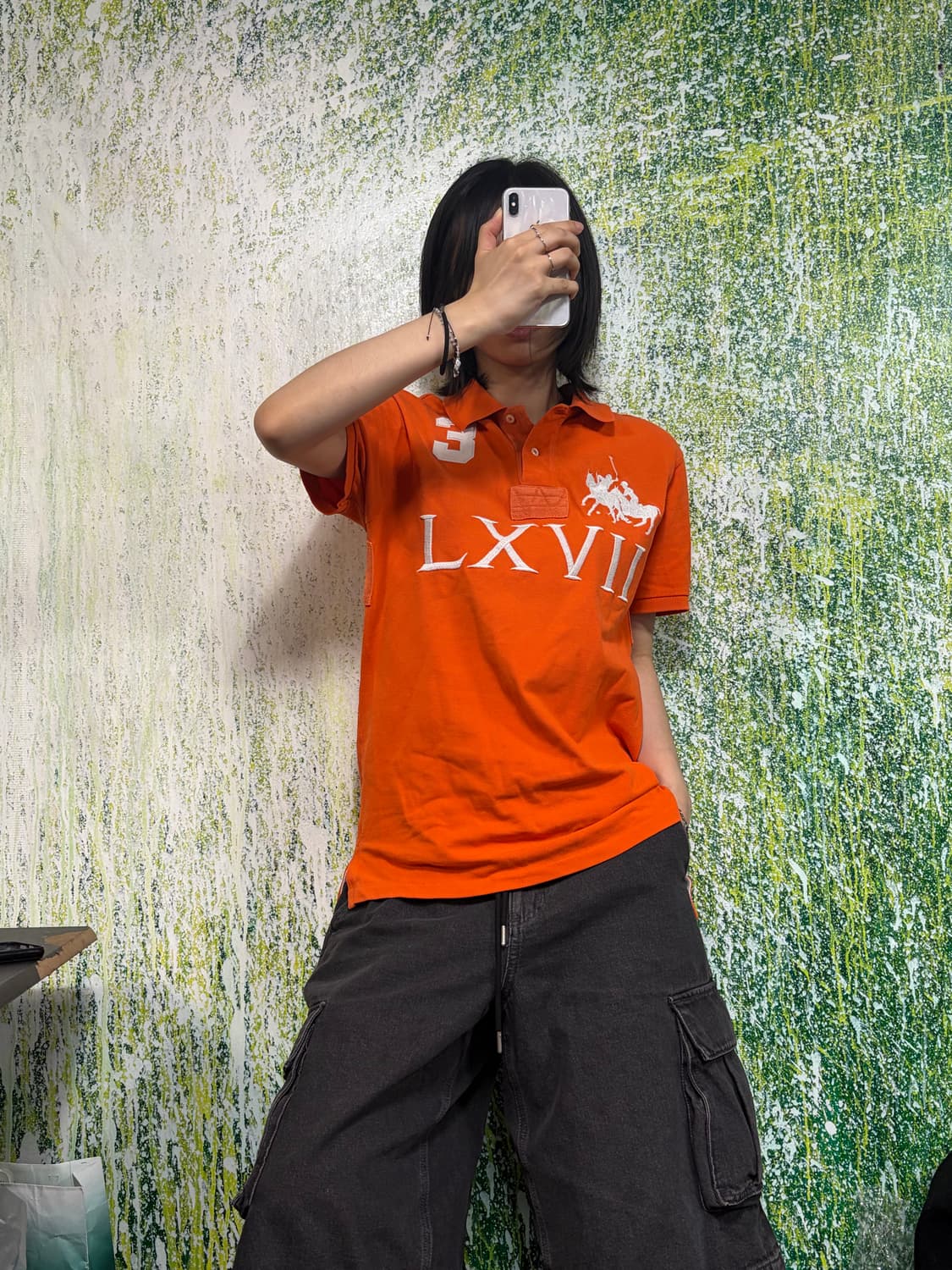 폴로 빅포니 치프키프 주황 반팔 카라 티셔츠 L 상품이미지2