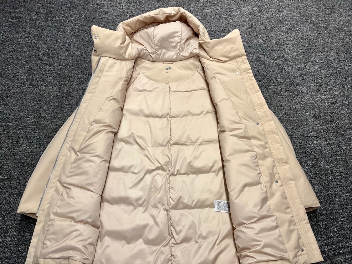 [66] 유니클로 여성 후드 다운 패딩코트 L  상품이미지4