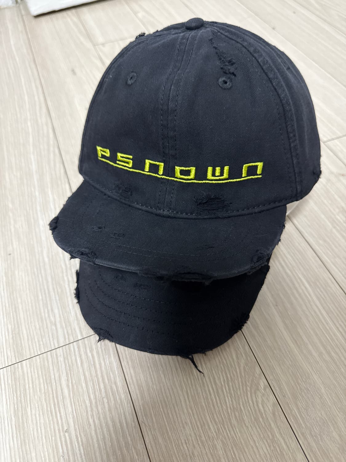 PSN OWN 더블 바이저 캡 블랙 상품이미지4