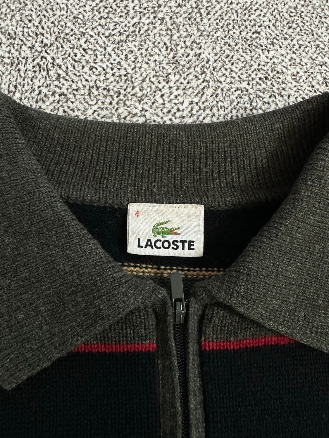 라코스테 카라넥 반집업니트 상품이미지3