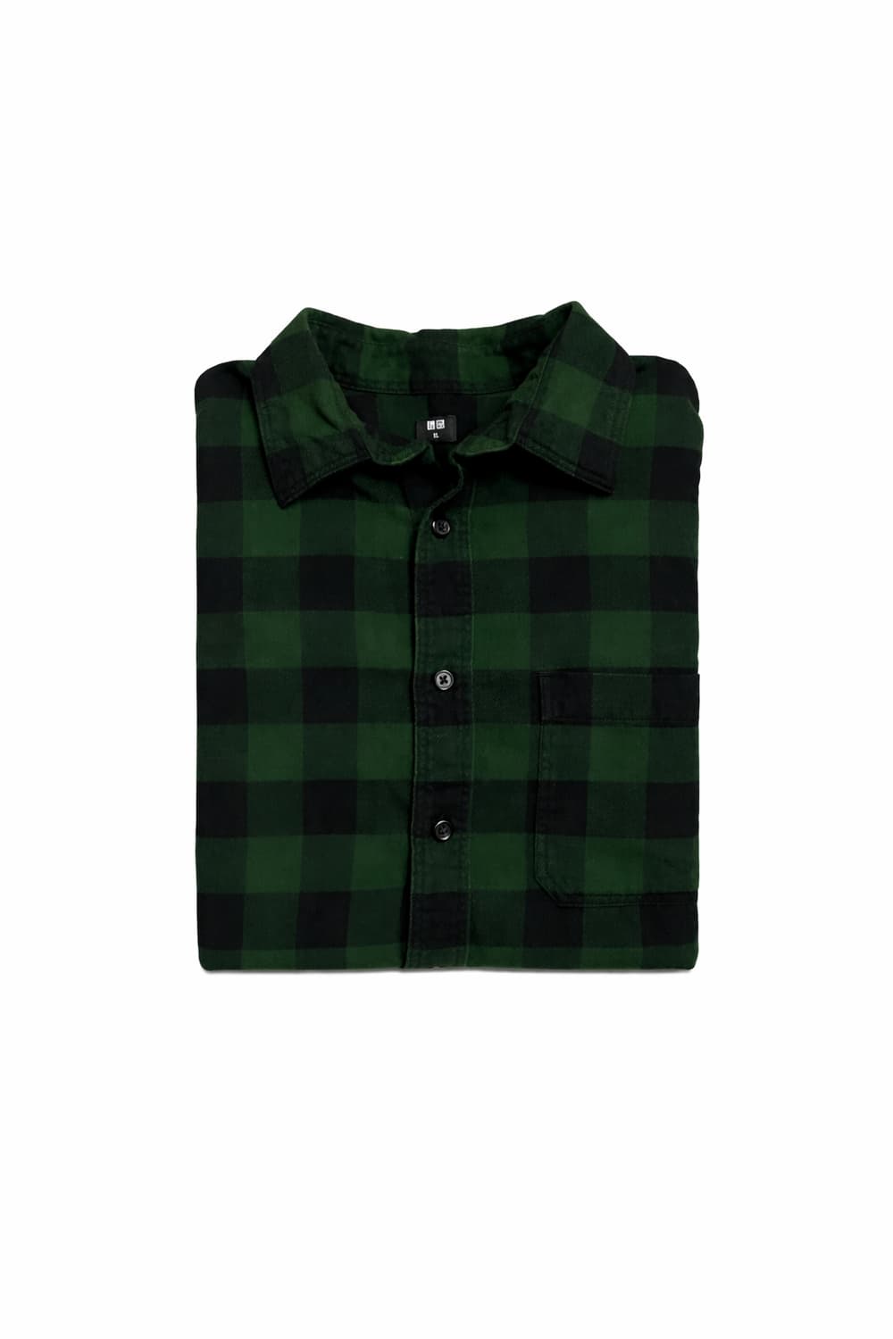 JPN 일본 빈티지 클래식 워크웨어 유니클로 그린 플란넬 체크 셔츠 XL 상품이미지4