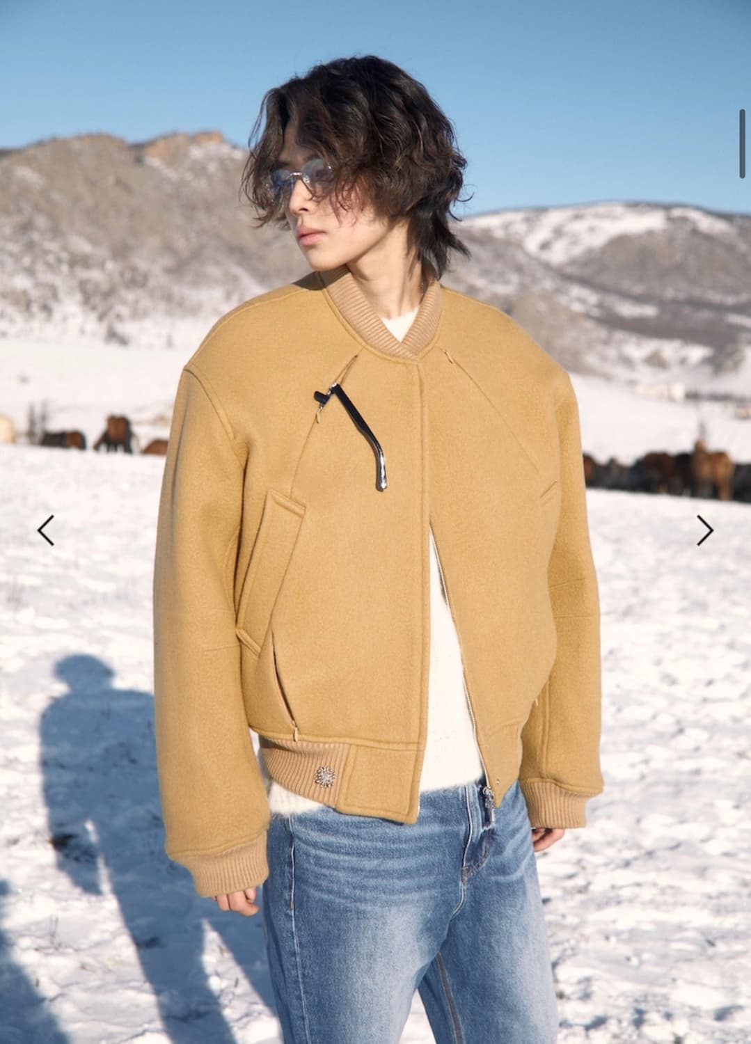 23fw stu 봄버 카멜자켓 L사이즈 상품이미지1