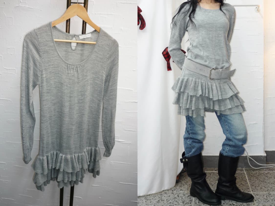 silver mist ruffle knit 상품이미지1