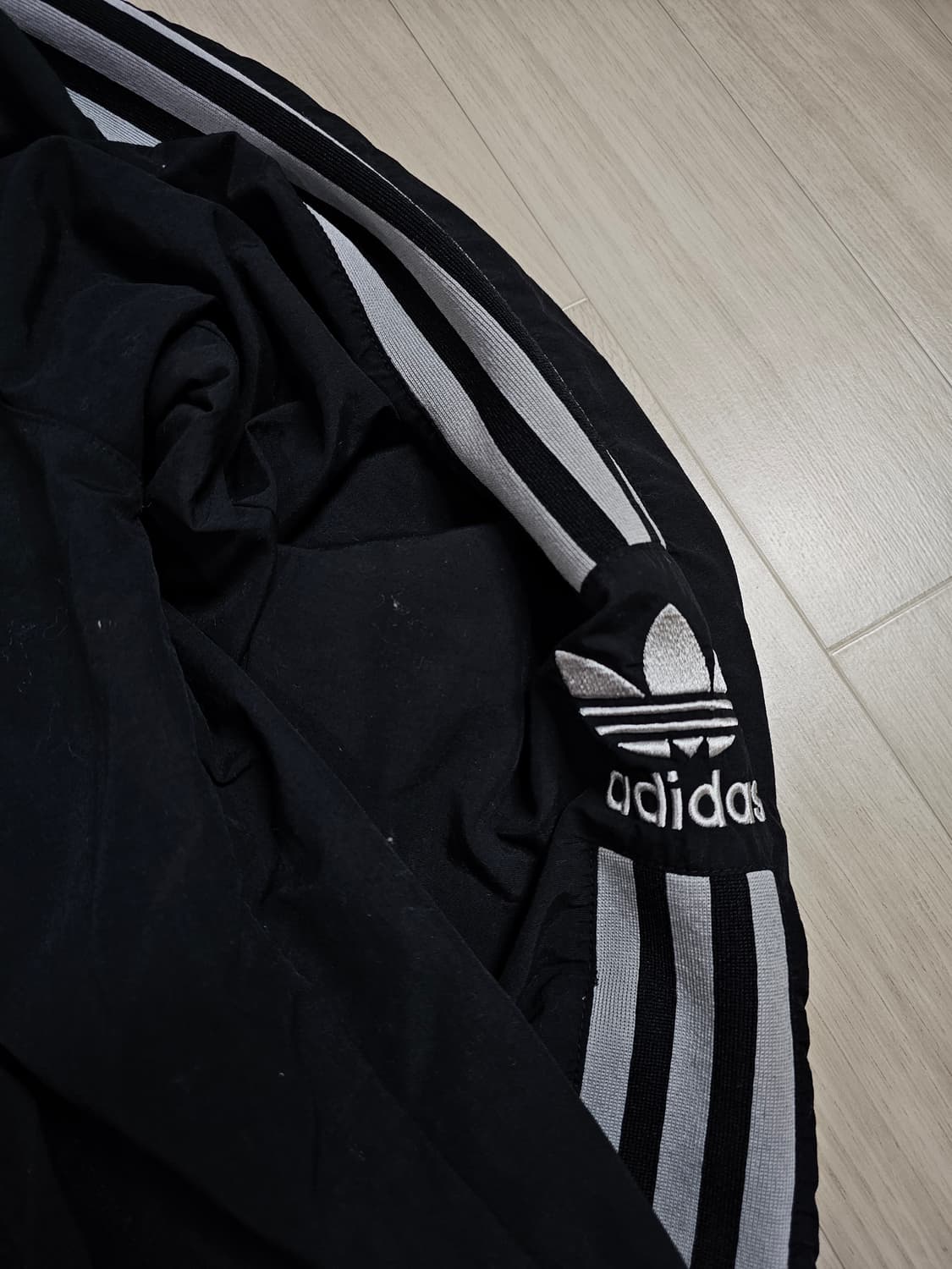 [M] 아디다스 블랙 시그니처 3-스트라이프 트랙탑 (저지 자켓) 상품이미지2
