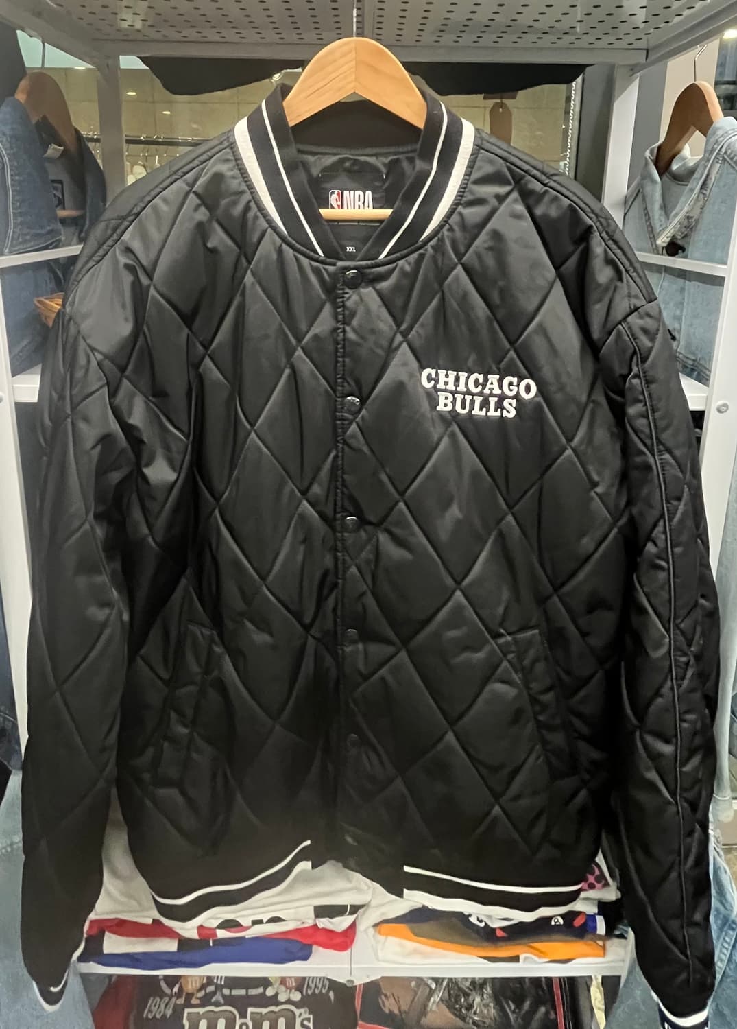 MLB 시카고 블랙 퀼팅 야구 점퍼 상품이미지1