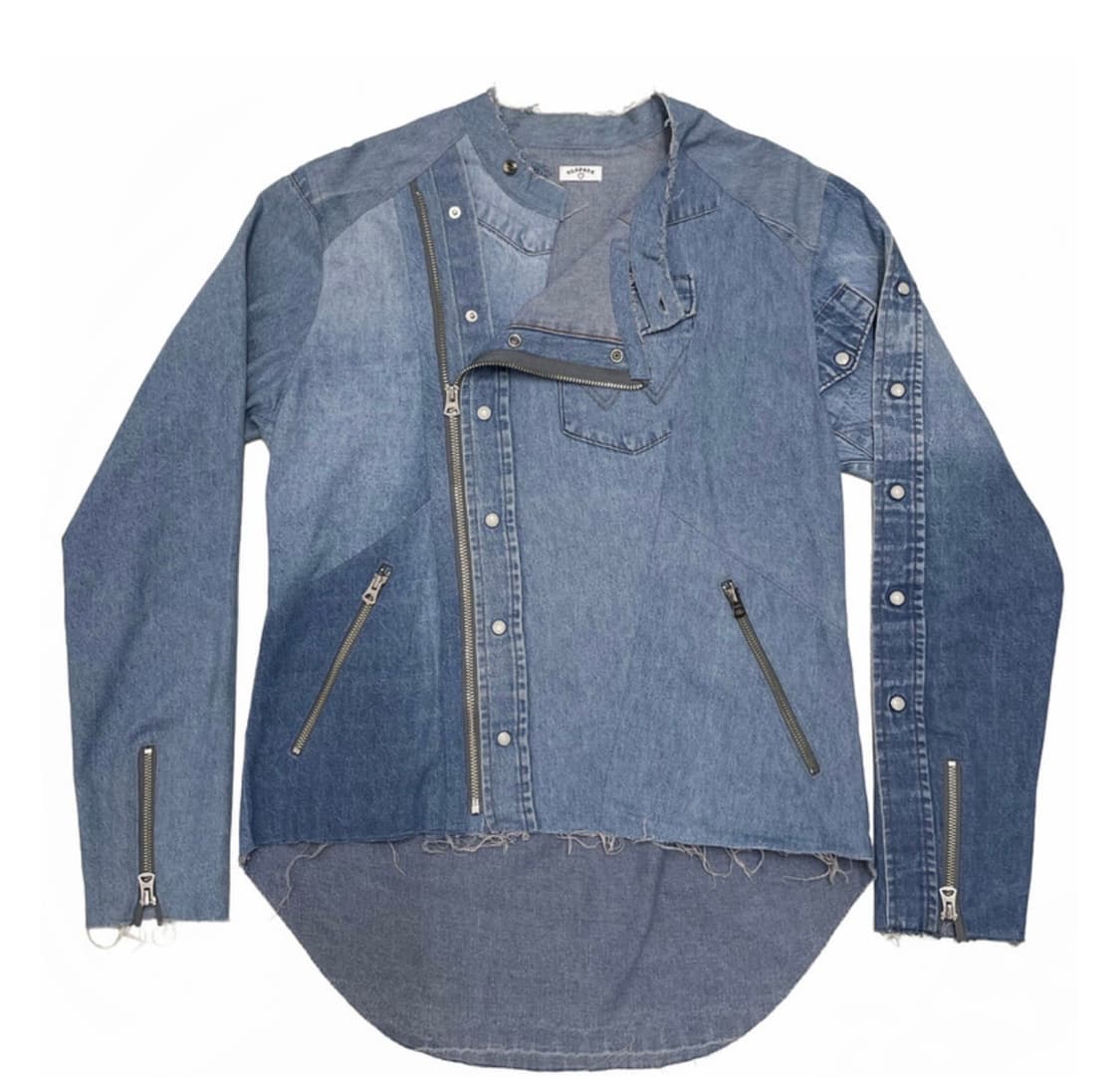 올드파크 리메이크 데님 셔츠 자켓 상품이미지2