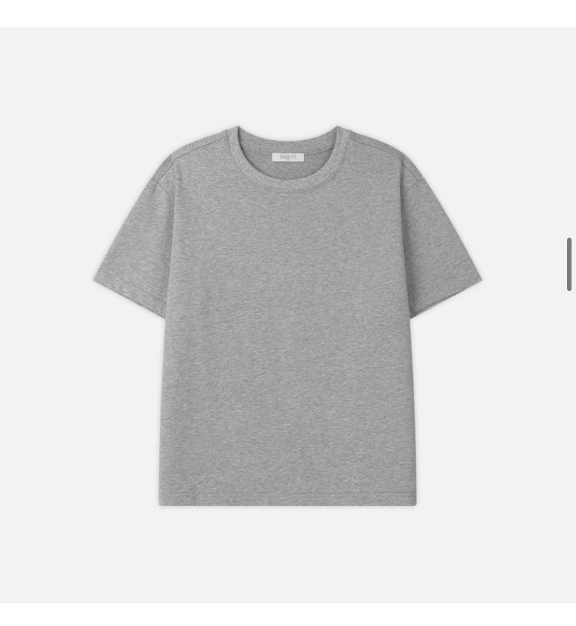 (XL) 드로우핏 헤일 코튼 크롭 하프 티셔츠 [M.GREY] 반팔 상품이미지7