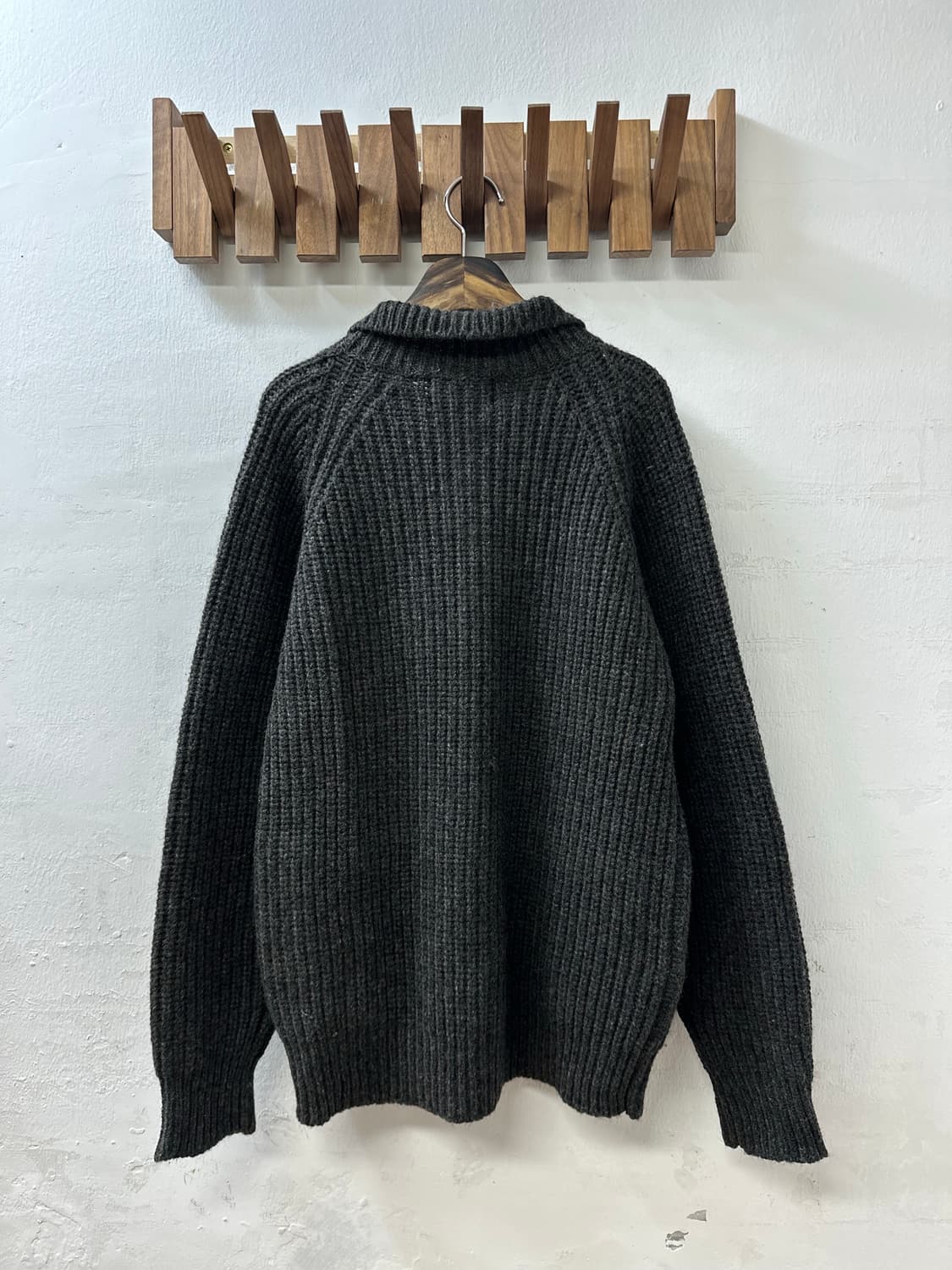 일본빈티지 PLEVO 울100% 니트 스웨터 가디건  상품이미지5