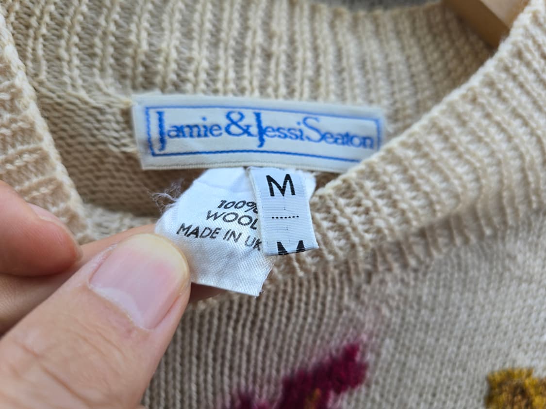 80s 핸드메이드 니트 (made in u.k) 상품이미지6