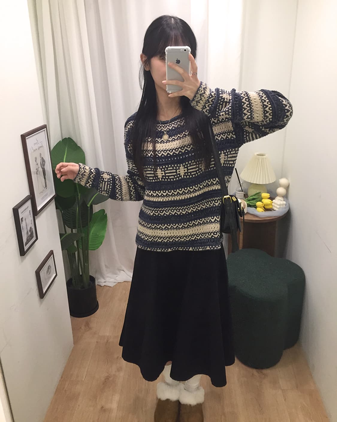 여성 폴로 라운드 니트 100 상품이미지2