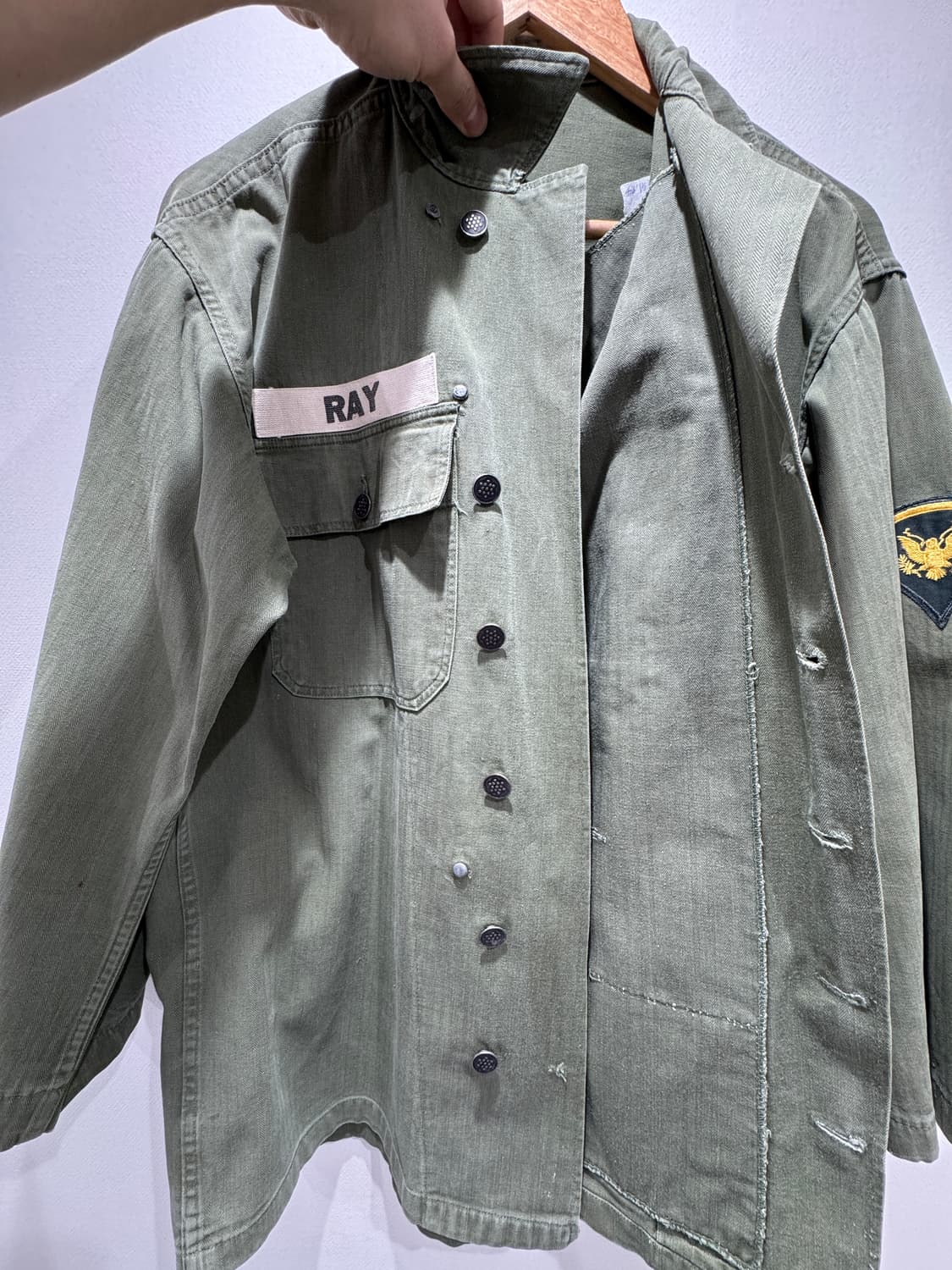 4-50s 오리지널 M-47 HBT 셔츠 (36R) 상품이미지4