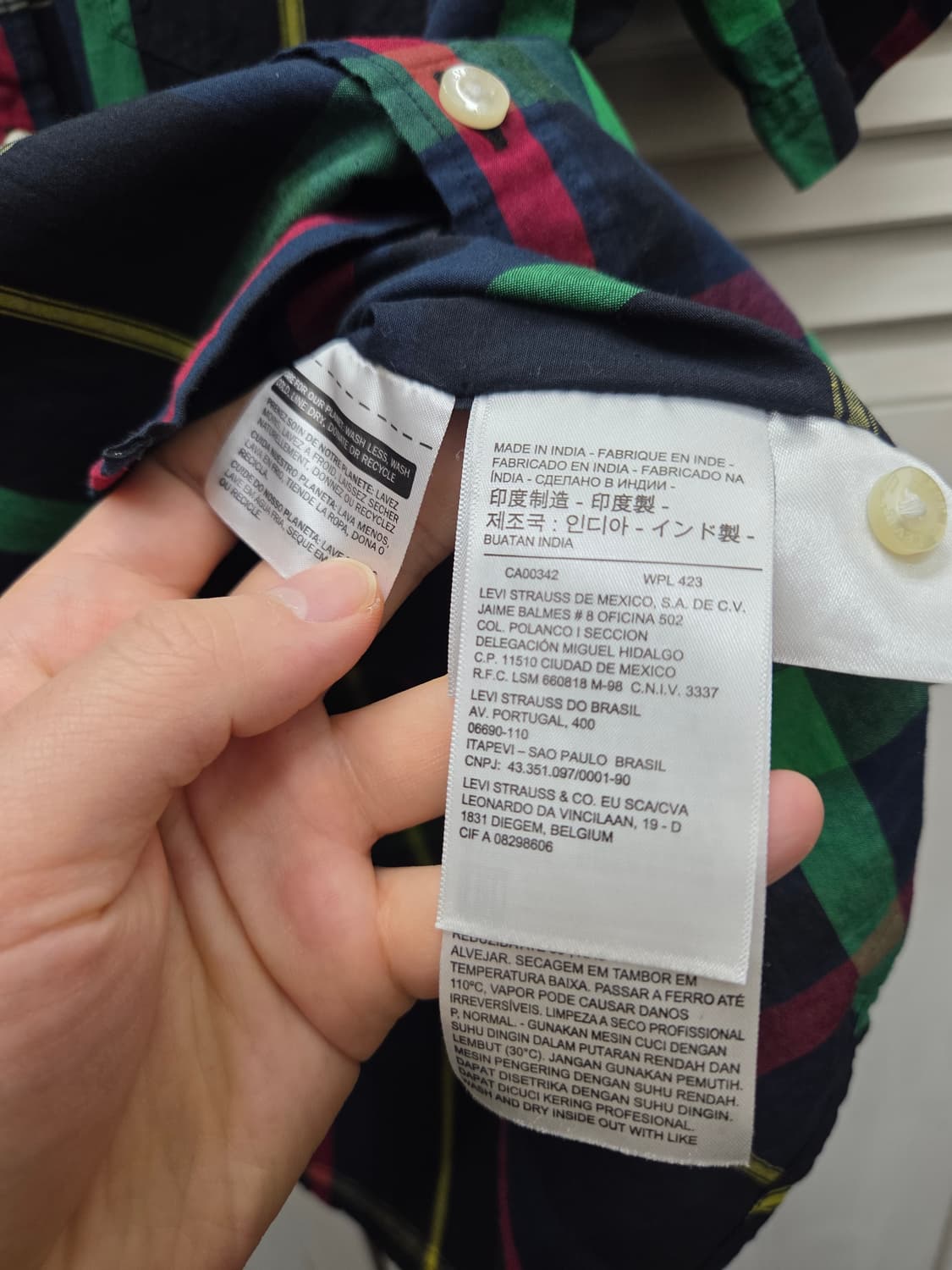 리바이스 체크 셔츠 상품이미지5