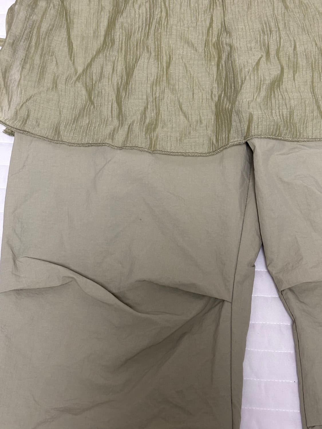 꼬모니노즈 셔링레이어드 부츠컷 바지 - 원가6.9 상품이미지3