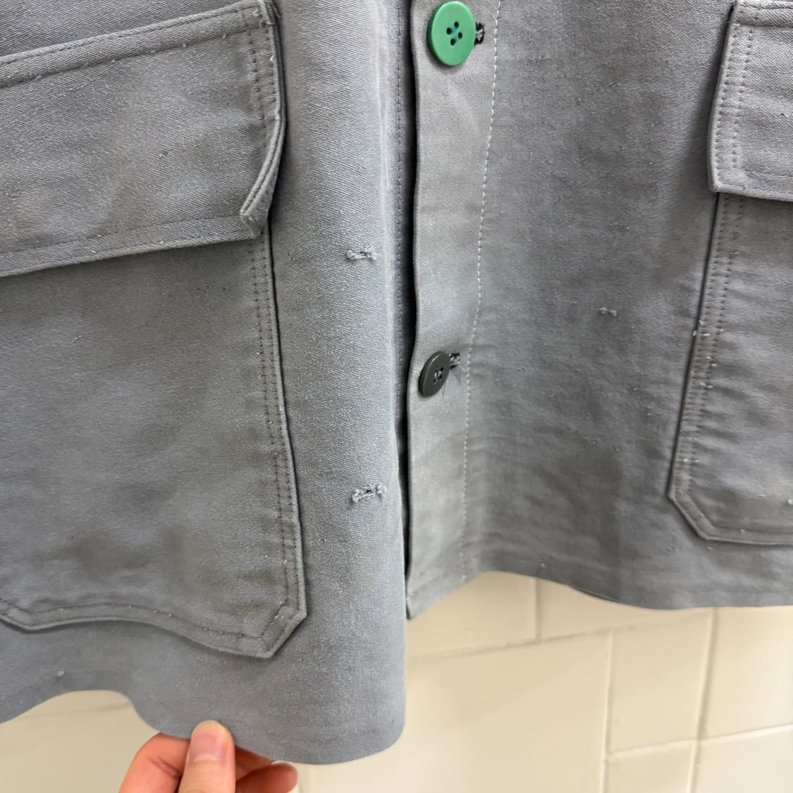 Uvex 프렌치 빈티지 버튼 리페어 워크자켓  상품이미지7