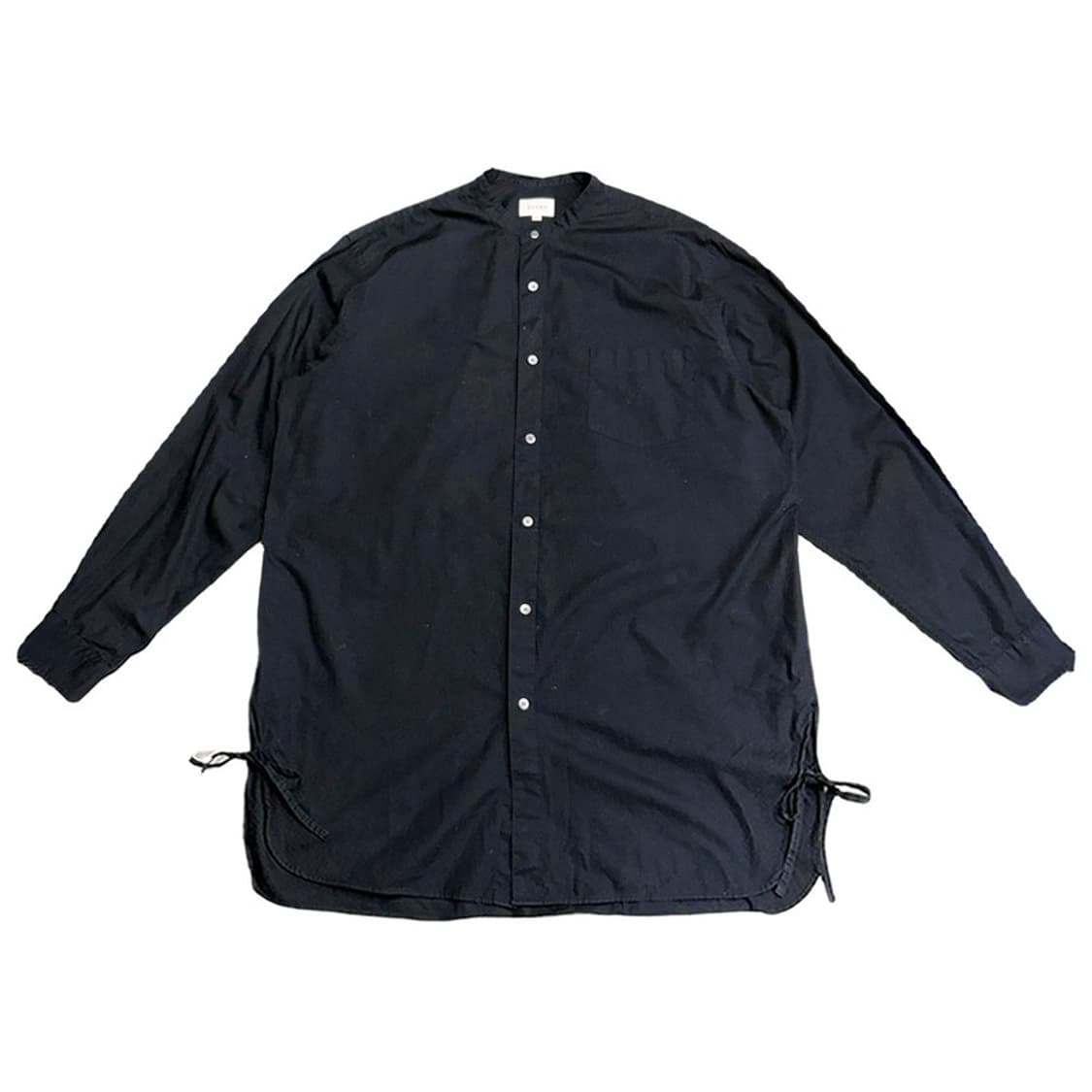 BEAMS 블랙 차이나카라 트임 셔츠 XL 상품이미지1