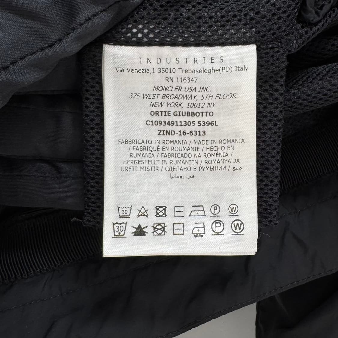 [1사이즈] 몽클레어 ORTIE 여성 후드 바람막이 자켓 블랙 상품이미지9