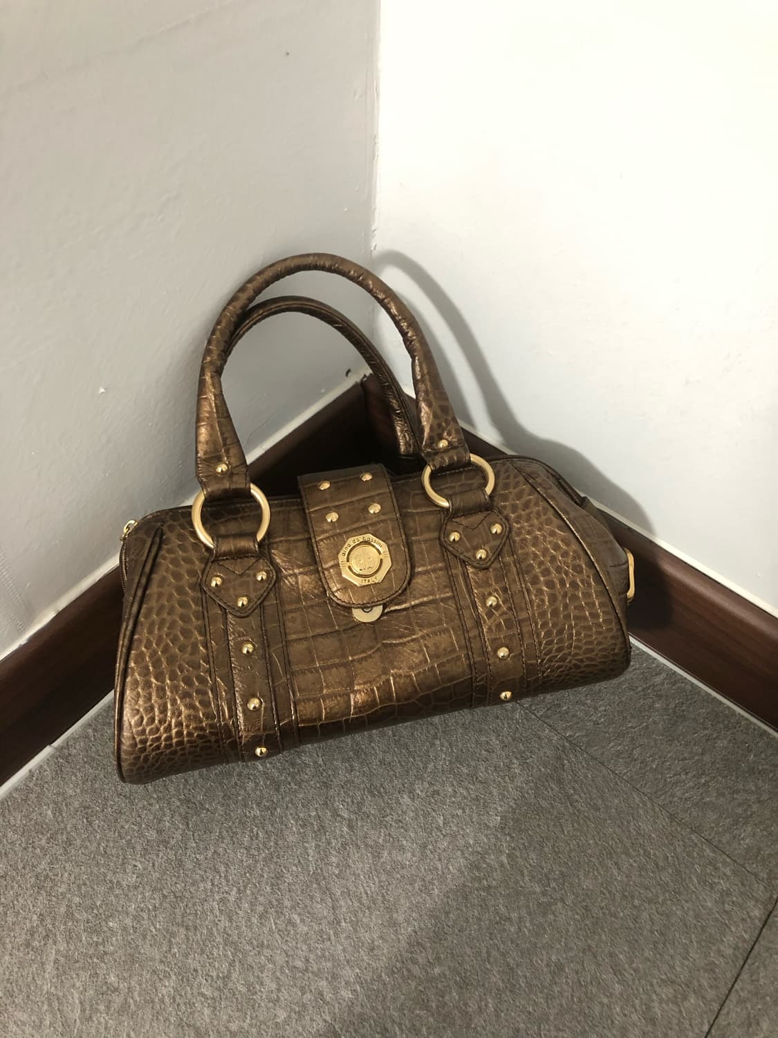 ARNALDO BASSINI brown python tote bag  상품이미지1