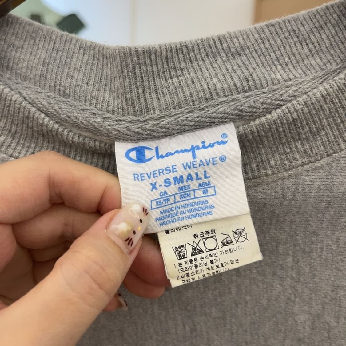 챔피온 리버스위브 자수로고 오버핏 기모 스웻셔츠 맨투맨 90 C06197 상품이미지3