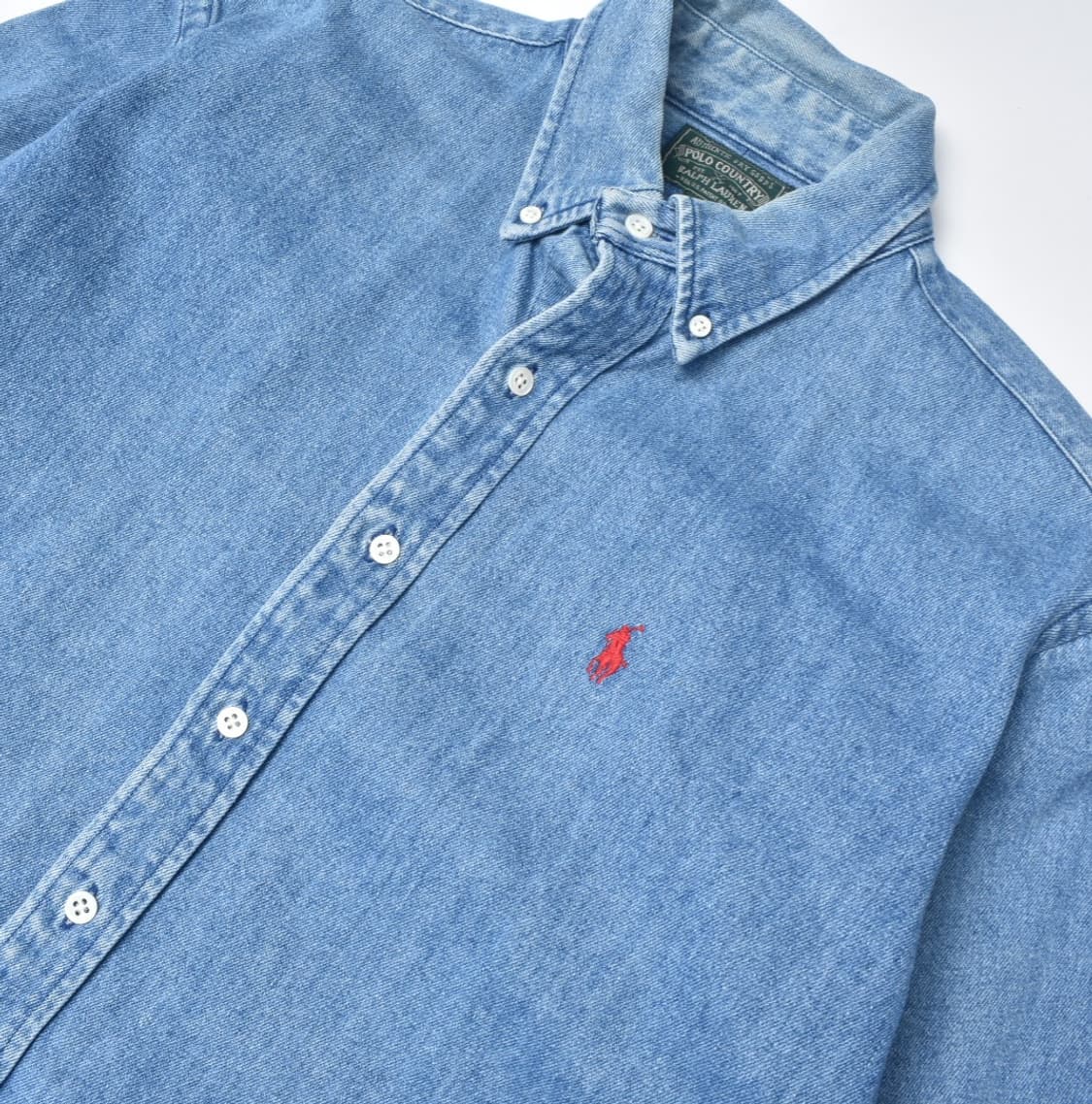 90s RRL 전신 폴로 랄프로렌 컨트리 데님셔츠 청남방 상품이미지4