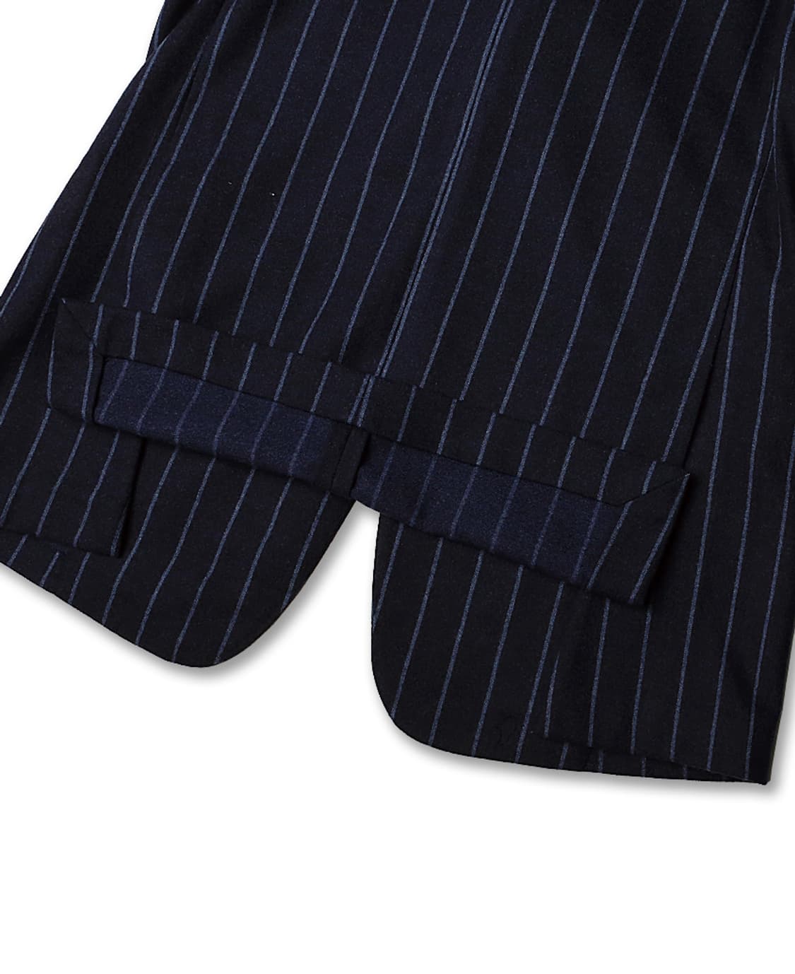 링자켓 [Ring Jacket] 네이비 하늘색 스트라이프 플란넬 울 수트 상품이미지5