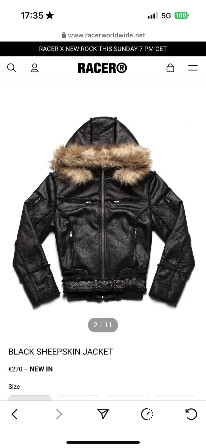 (구매) racerworldwide sheepskin jacket 상품이미지1