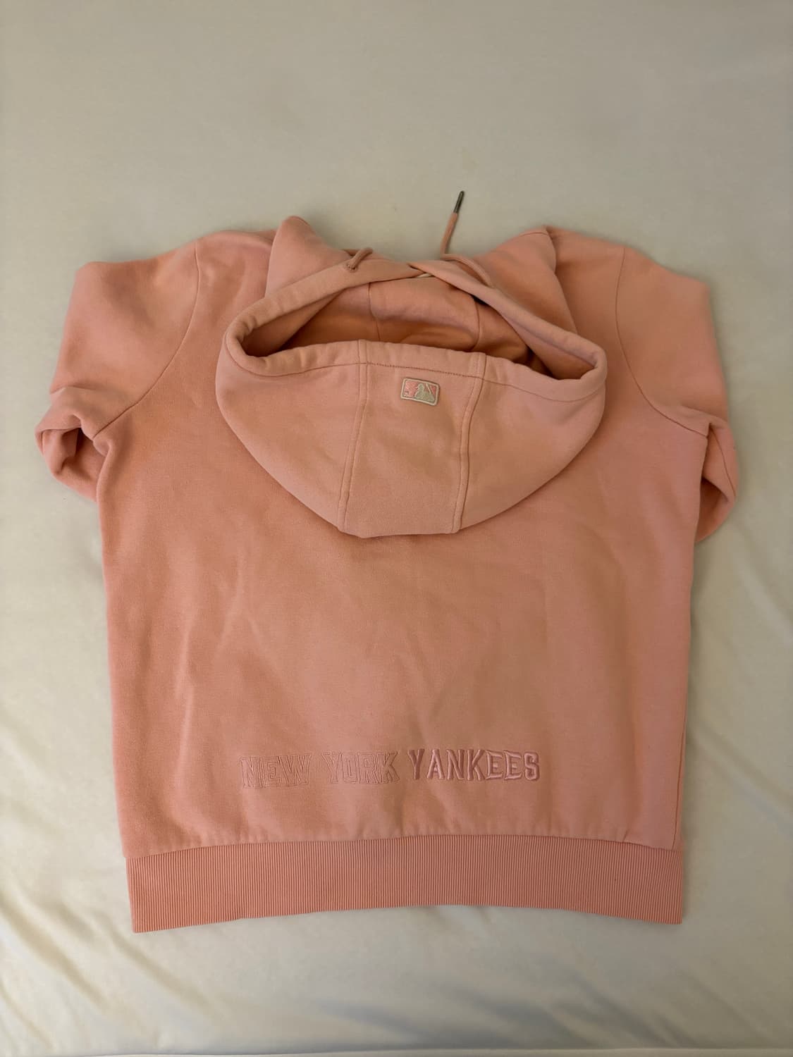 MLB 뉴욕양키스 베이비핑크 후드티 상품이미지3