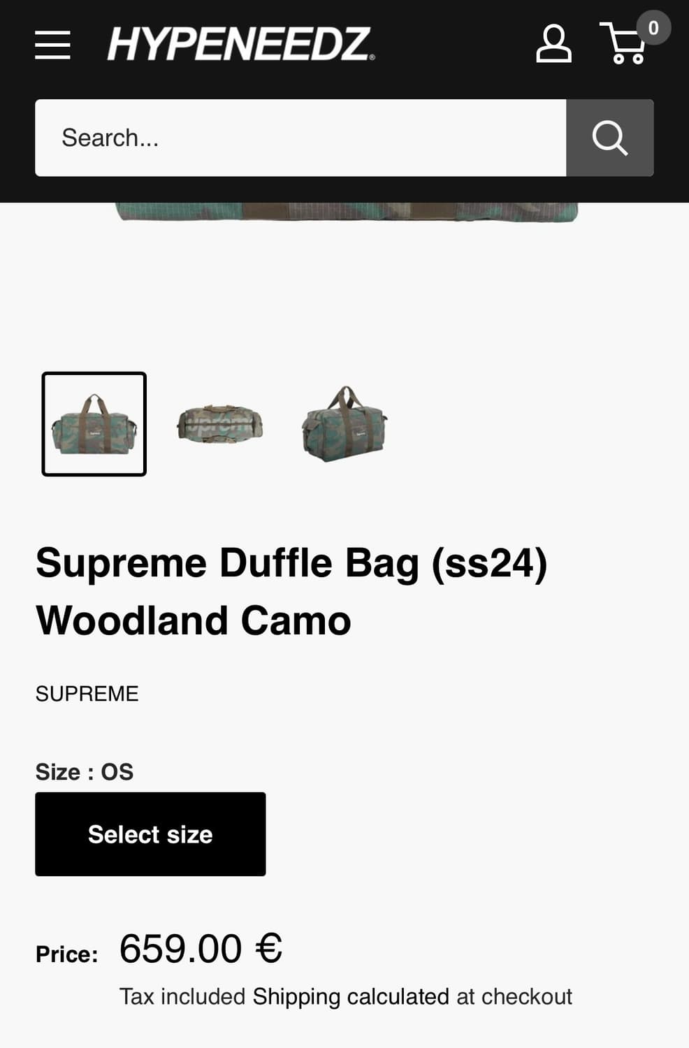 슈프림 24ss duffle bag 더플백+쇼핑백 상품이미지2