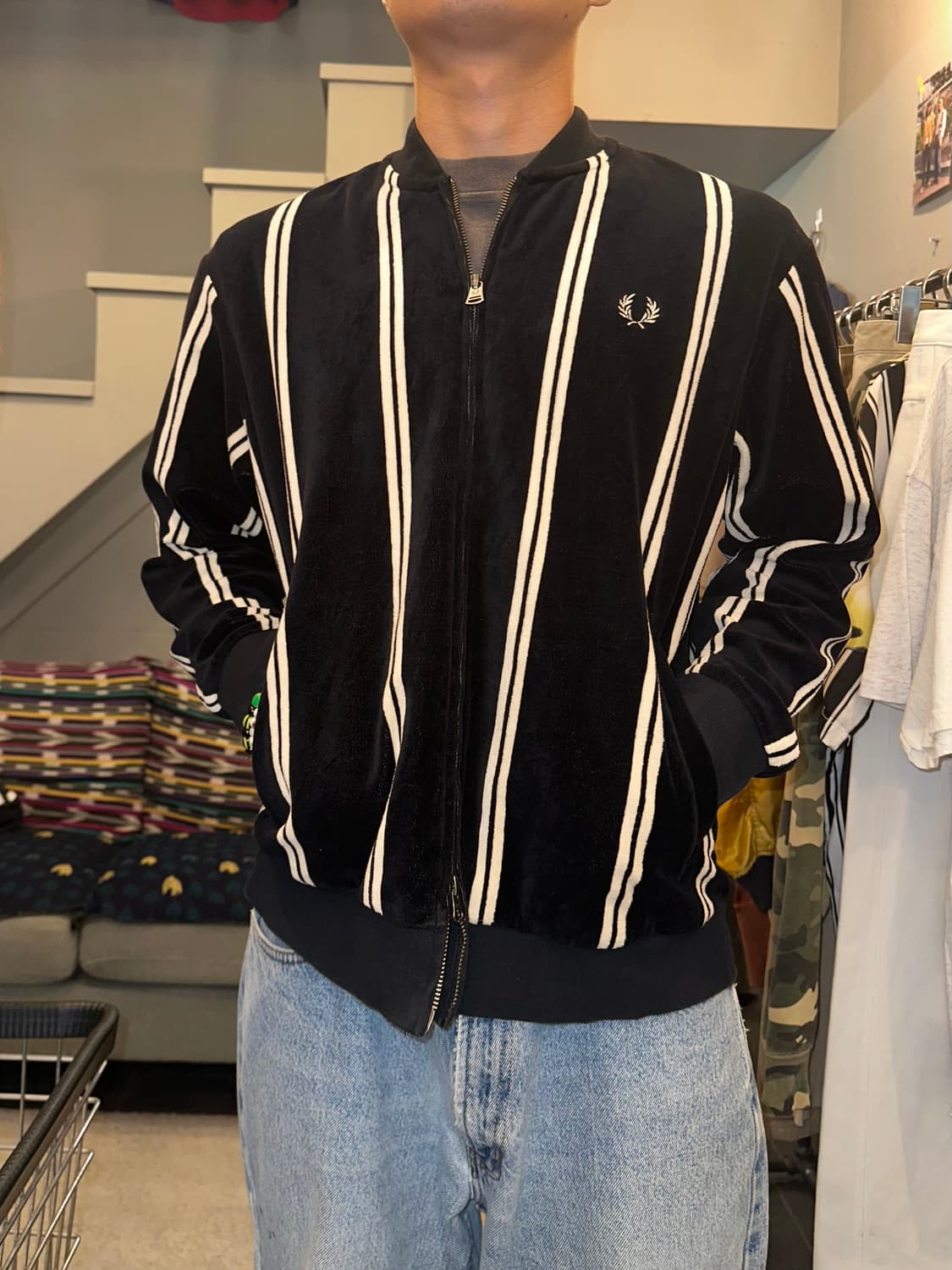 Fred Perry Japan vervet stripe jacket 상품이미지3
